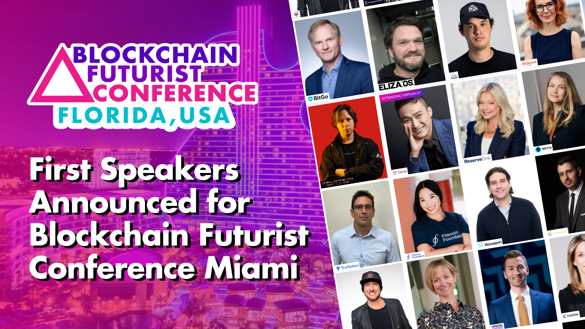 First Speakers Announced for Blockchain Futurist Conference Miami, the Next Major Web3 Event in the U.S.